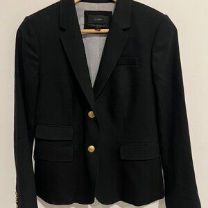 J CREW Schoolboy Solid Black Blazer Jacket sz US 6